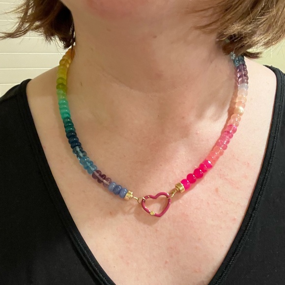 Lynn Rachel Rose Chunky Neon Jellybean Necklace (No Clasp) 20 7/8" - Picture 4 of 7